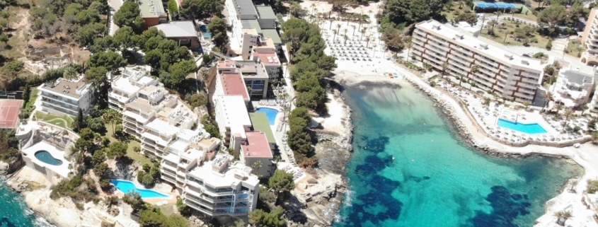 Luftbild von Cala Vinyes aus Mai 2019